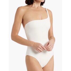 NWT Onia Wren One Shoulder One Piece Swimsuit in Off White